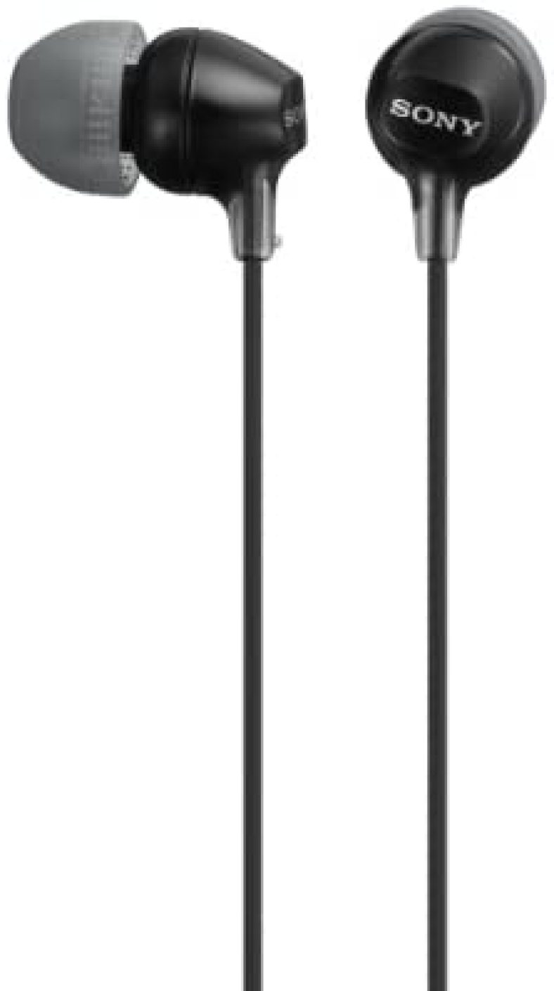 Sony MDREX15LP in-Ear Earbud Headphones, Black, Model Number: MDREX15LP/B