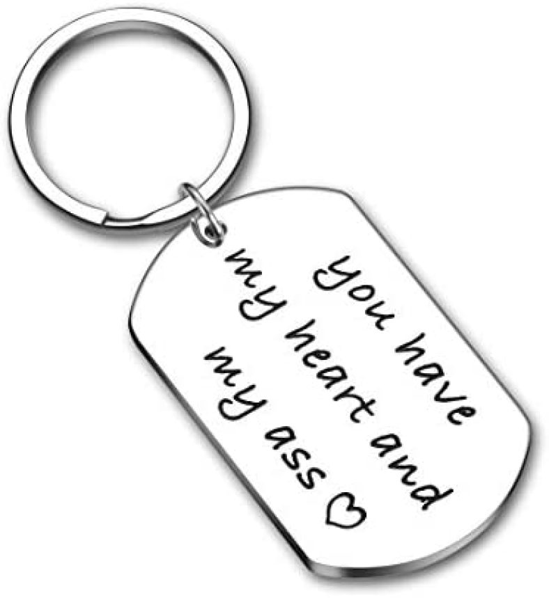 Valentines Day Gift Keychain for Husband Boyfriend From Girlfriend Wife Anniversary Birthday Gifts For Couple Keyring Women Men You Have My Heart Him Her Wedding