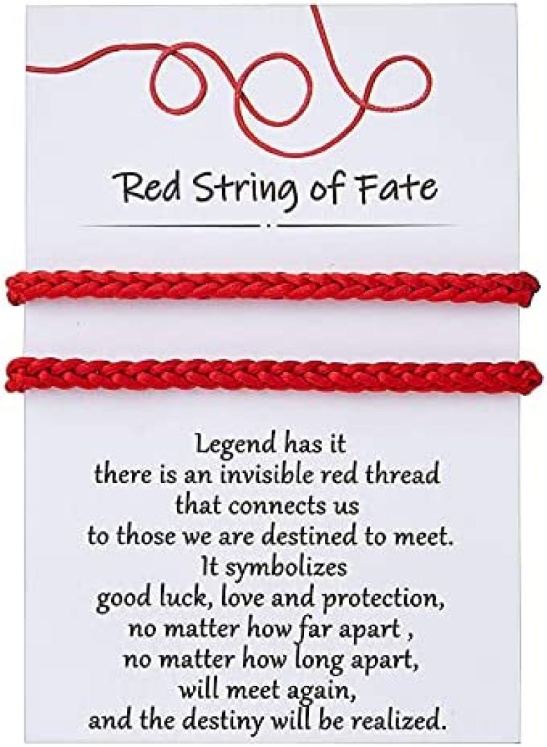 Red String of Fate Good Luck Protection Couples Bracelets for Boyfriend and Girlfriend Him and Her Long Distance Relationships Gifts