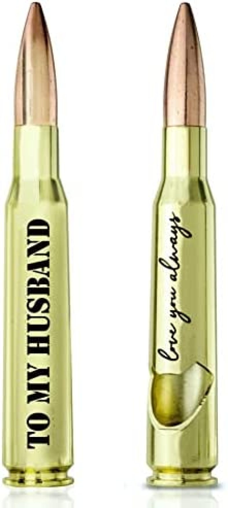 Anniversary Gifts’ for Him I Wedding Anniversary Gift’ for Husband – Engraved ‘To My Husband Love You Always’ – 50. Cal Bottle Opener I Wedding Anniversary for Men Gift Ideas