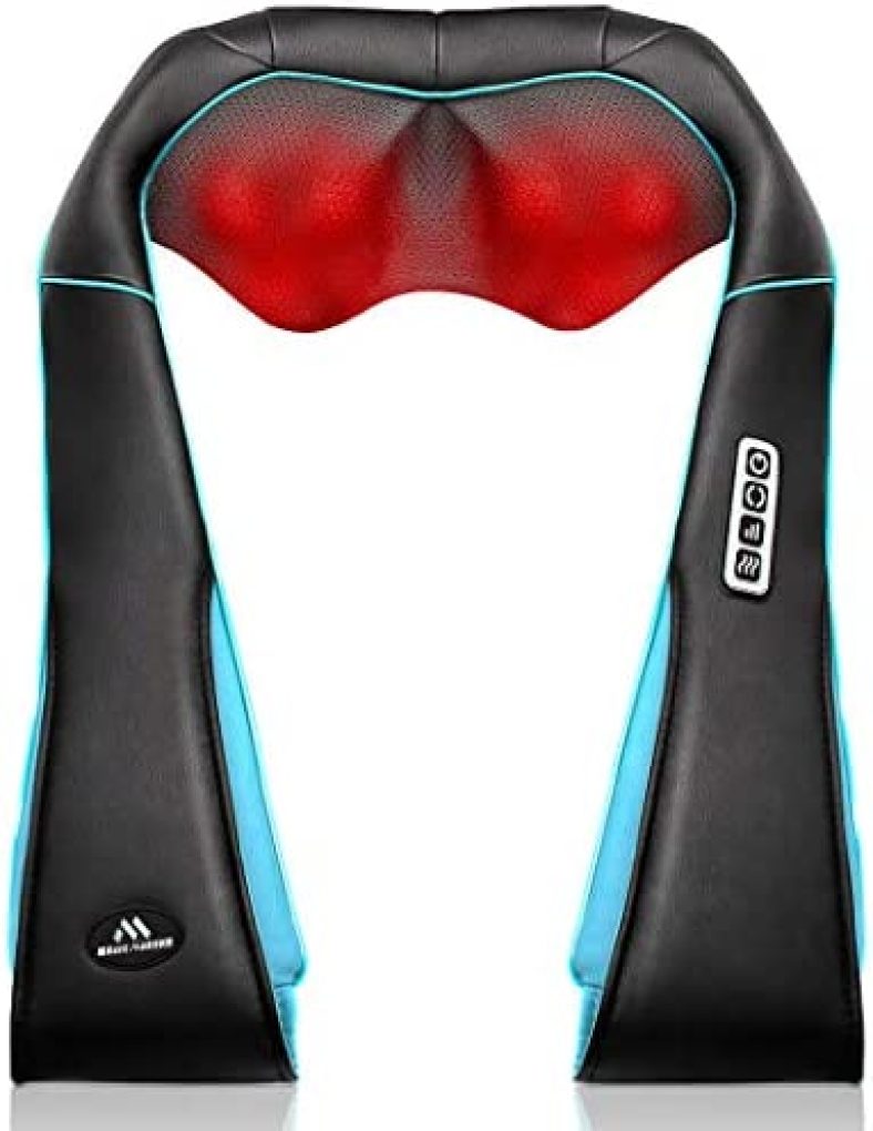 Back Neck Shoulder Massager with Heat – Deep Tissue Kneading Electric Back Massage for Neck, Back, Shoulder, Waist, Foot – Shiatsu Full Body Massage, Relax Gift for Her/Him/Friend/Dad/Mom