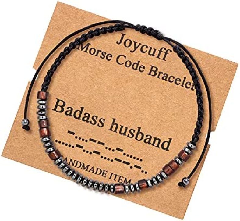 Inspirational Morse Code Bracelets for Men Women Girls Mothers Day Birthday Christmas Gifts for Mom Mother Father Daughter Aunt Grandmother Jewelry Cord Wrap Memorial Graduation Bracelets