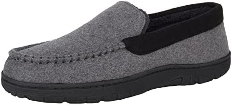 Hanes Men’s Textured Moccasin Slipper