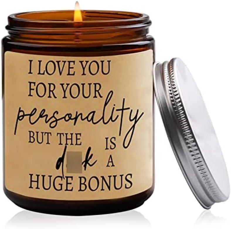 Anniversarys Gifts for Husband, Funny Candles for Him, Gift for Boyfriend, Best Gift Ideas for Him, Naughty Gifts for Him, Father’s Day Gifts from Wife (Lavender)