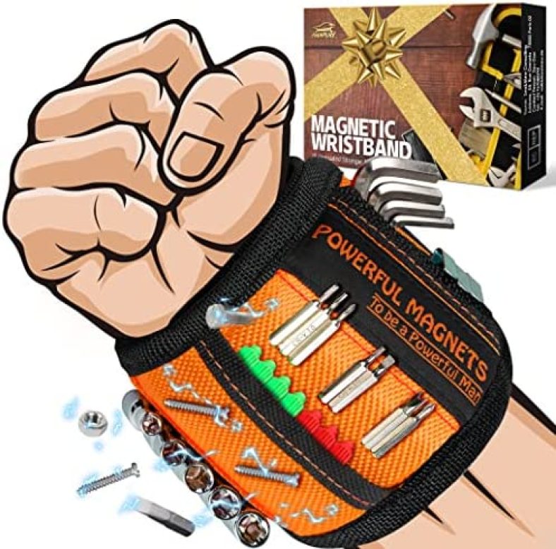 Father’s Day Gifts for Dad Tools – Magnetic Wristband for Holding Screws, Tool Belt Gifts Ideas for Men Dad Fathers Him Birthday, Cool Gifts Gadgets for Women Husband DIY Handyman, Carpenter