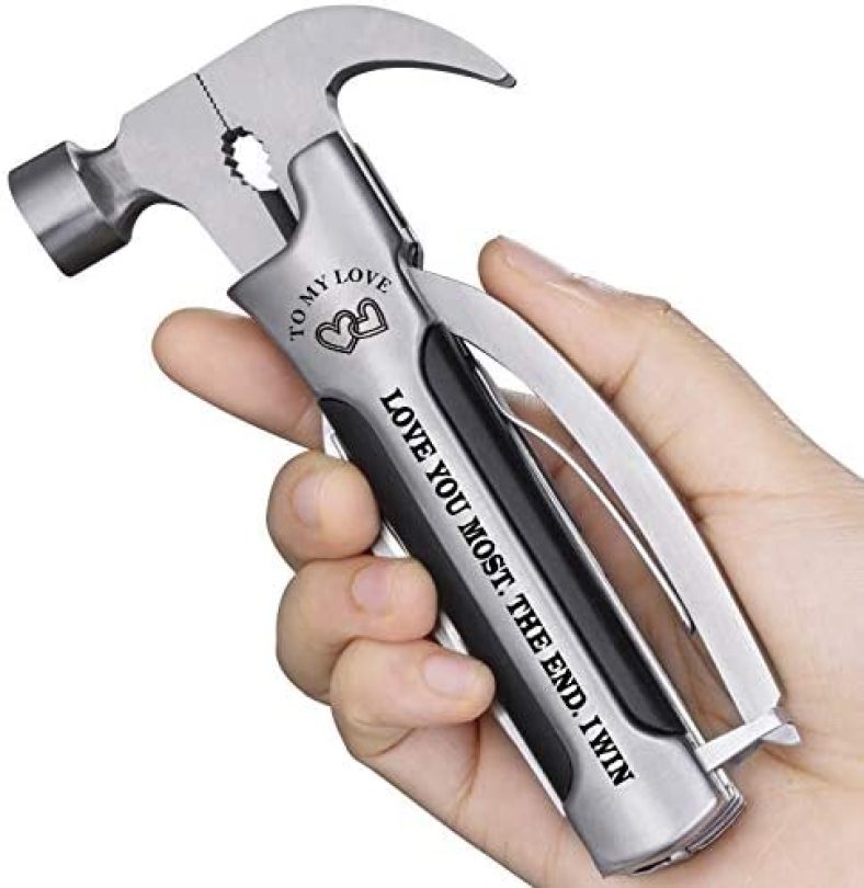 Gifts for Husband Boyfriend Him Valentines Day, Anniversary Birthday Gift Ideas for Men, Cool Gadgets, Christmas Presents Stocking Stuffers for Men, All in One Tools Mini Hammer Multitool