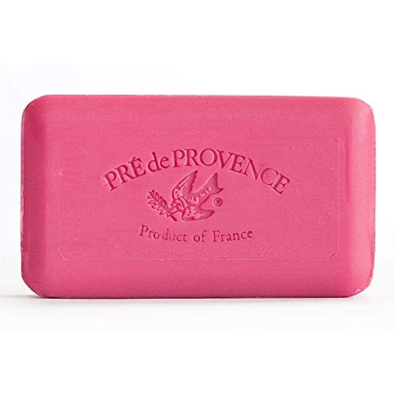 Pre de Provence Artisanal French Soap Bar Enriched with Shea Butter, Raspberry, 5.3 Ounce