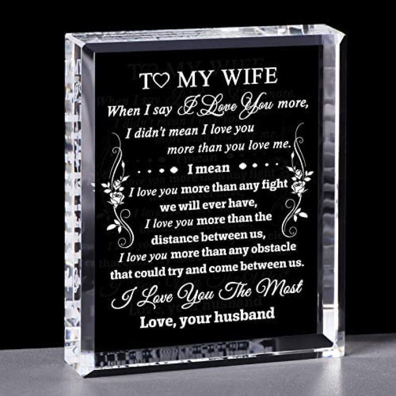 YWHL Romantic I Love You Gifts for Wife from Husband, To My Wife Present for Birthday Wedding Anniversary Christmas Valentine’s Day