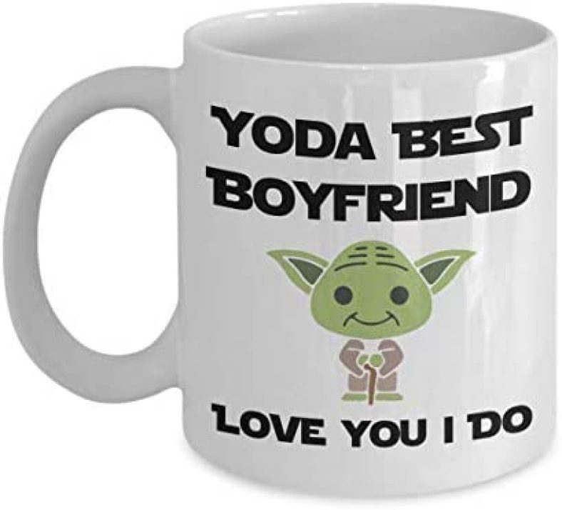 Yoda Best Boyfriend Mug, I Love You Boyfriend Gifts, Best Boyfriend Birthday Gift, Father’s Valentine’s Day Gifts For Boyfriend From Girlfriend, Romantic Anniversary Cup, Valentine Mugs For Men