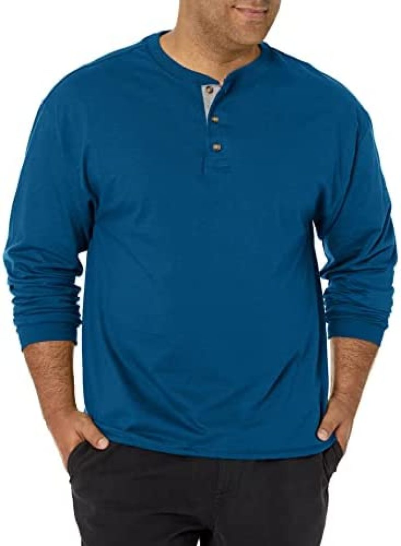 Hanes Men’s Beefy Long Sleeve Three-Button Henley