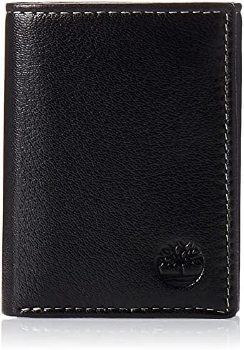 Timberland Men’s Leather Trifold Wallet with ID Window