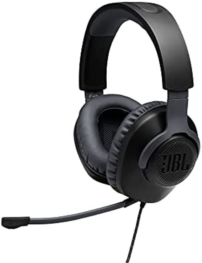 JBL Quantum 100 – Wired Over-Ear Gaming Headphones – Black