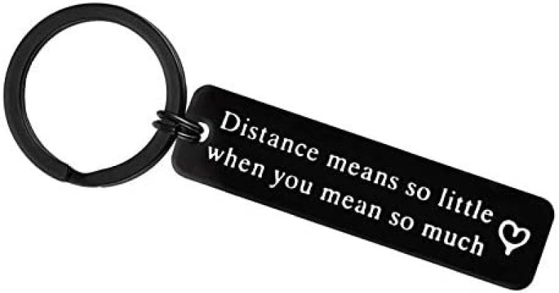 Couple Keychain for Boyfriend Girlfriend Long Distance Relationship Gift Keyring Going Away Gift for Husband Wife Couples Jewelry Brithday Valentines Gift Anniversary Keychain Gift,His and Hers Gift