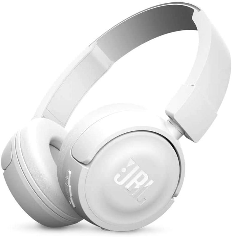 JBL T450BT Wireless On-Ear Headphones with Built-in Remote and Microphone (White)