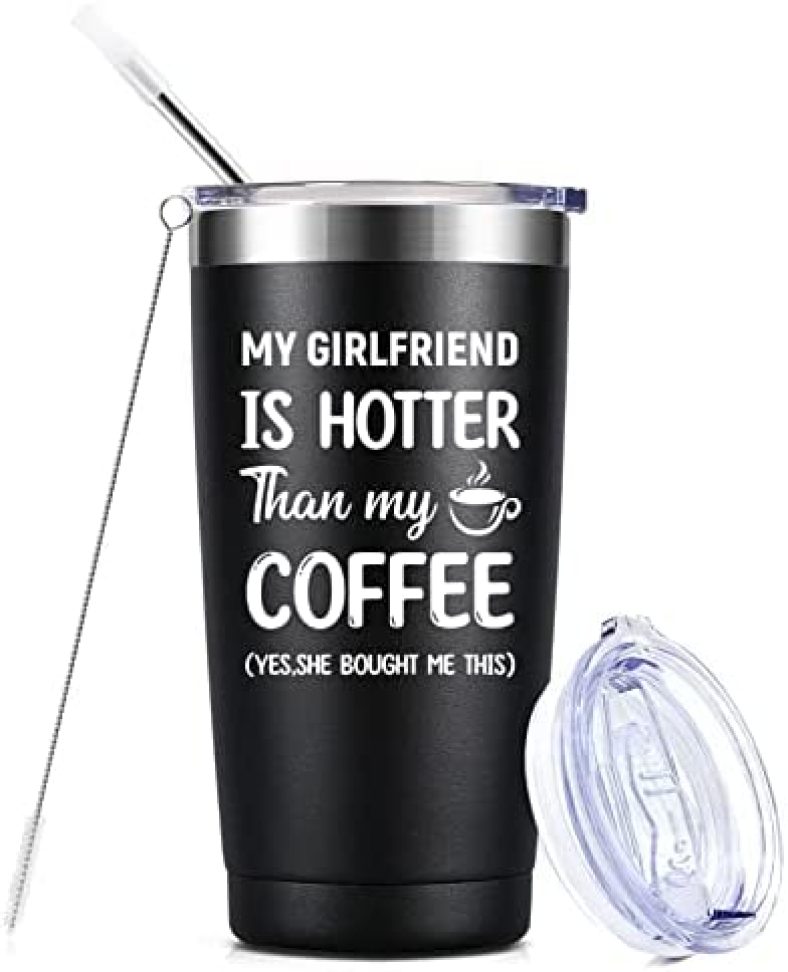 Boyfriend Gifts from Girlfriend, Unique Gift for Boyfriend, Romantic Birthday Gifts for Boyfriend, Valentines Day Gifts for Him, Christmas Gifts for Boyfriend, 20oz Tumbler, Black