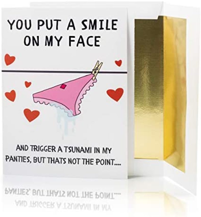 Funny Romantic Joke Card for husband boyfriend or lover | Naughty Gift for him | Anniversary, Birthday, Valentine’s Day, Appreciation | 30th 40th 50th 60th 70th 75th