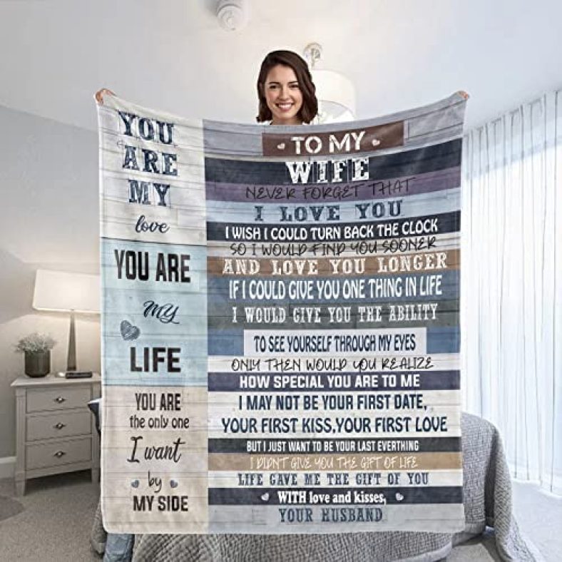 Wife Gifts from Husband -Birthday Gifts for Wife for Her, for Wife – Wife Blanket from Husband