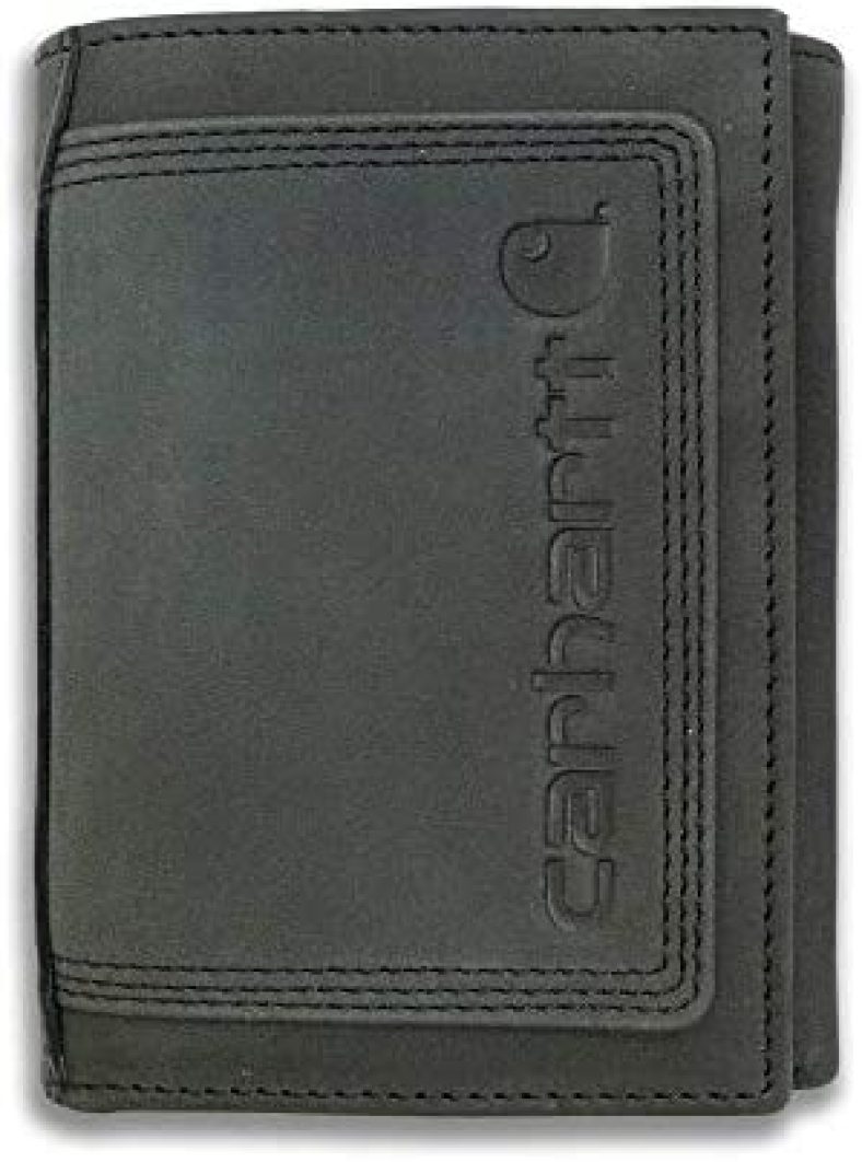 Carhartt Men’s Trifold, Durable Wallets, Available in Leather and Canvas Styles