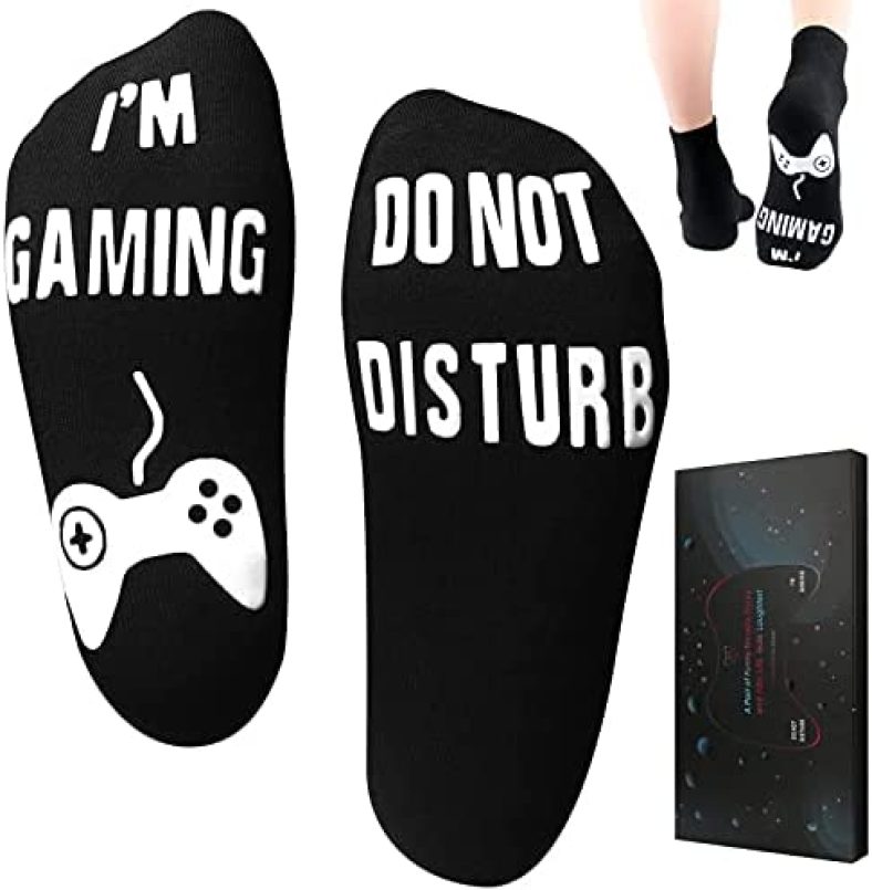 Do Not Disturb I’m Gaming Socks, Gifts for Teenage Boys, Gaming Socks Novelty Birthday Gifts Ideas for Teen Boys Mens Sons