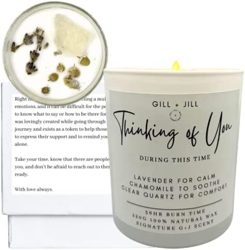 Thinking of You Scented Candle Sympathy Gift Memorial Bereavement Gift Condolence Gifts for Loss of Loved One, Loss of Father, Loss of Mother, Remembrance Gifts, Sorry for Your Loss, Miscarriage Gift