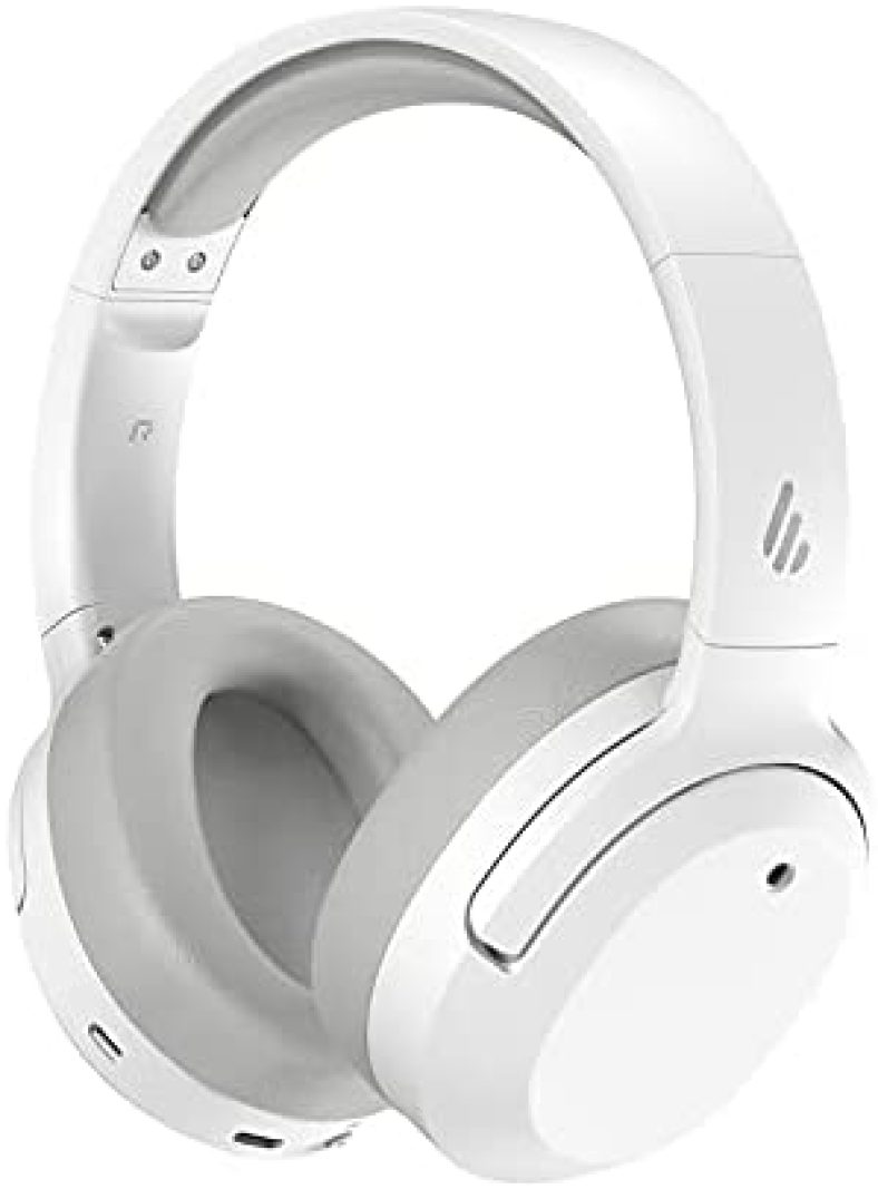 Edifier W820NB Hybrid Active Noise Cancelling Headphones – Hi-Res Audio – 49H Playtime – Wireless Over Ear Bluetooth Headphones for Phone-Call – White