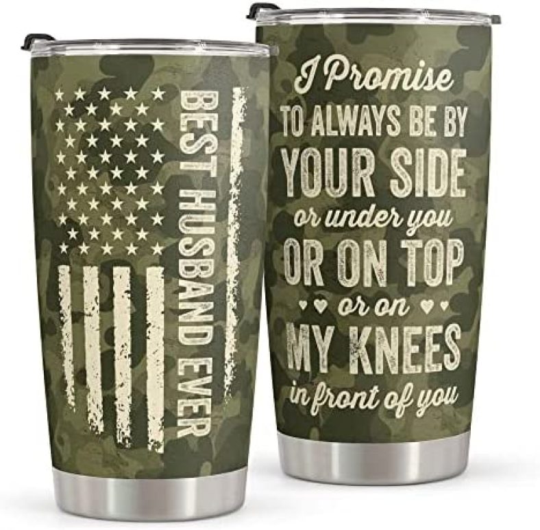 Macorner Valentines Day Gifts for Him – Stainless Steel Tumbler 20oz – Funny Birthday Gifts for Husband from Wife & Anniversary Gifts for Him – Gifts for Men Best Husband – Christmas Gift For Husband