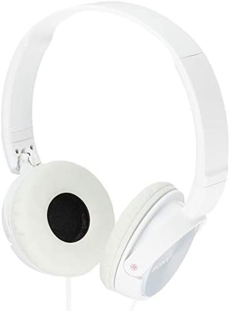 sony MDRZX310-WQ Foldable Headphones – Metallic White