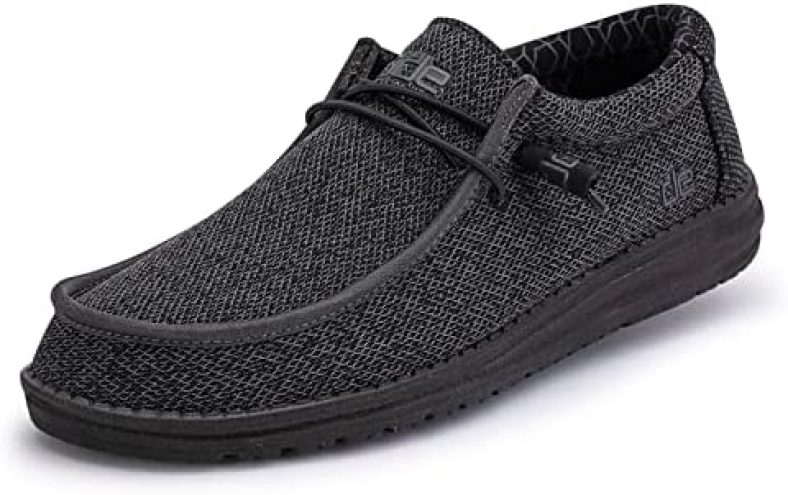 Hey Dude Men’s Wally Sox Onyx Multiple Colors | Men’s Shoes | Men’s Lace Up Loafers | Comfortable & Light-Weight