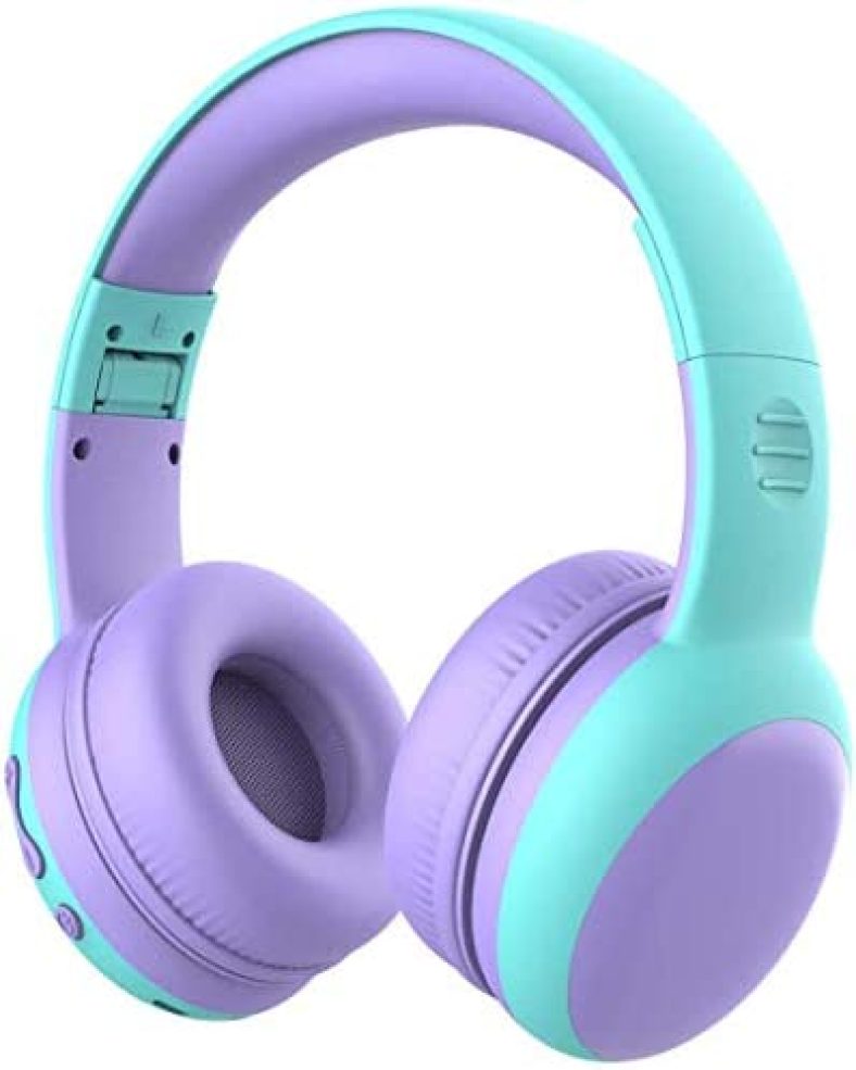 gorsun Bluetooth Kids Headphones with Microphone,Children’s Wireless Headsets with 85dB Volume Limited Hearing Protection,Stereo Over-Ear Headphones for Boys and Girls (Purple)