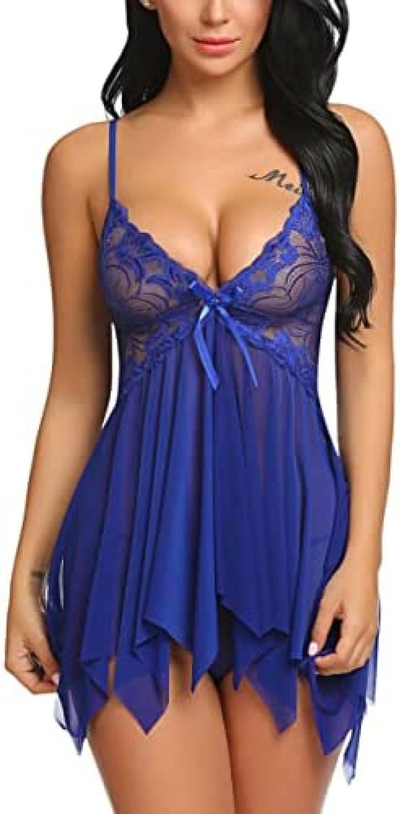 Avidlove Lingerie for Women Lace Babydoll Sleepwear Boudoir Outfits Plus Size Langeray XS-5XL