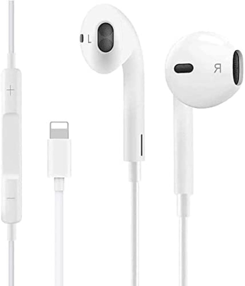 Replacement for iPhone Headphones Wired Stereo Sound Earbuds Earphones with Microphone and Volume Control,Isolation Noise Compatible with 14/13/12/11/7/8/8plus X/Xs/XR/Xs max/pro/se All iOS Systems.