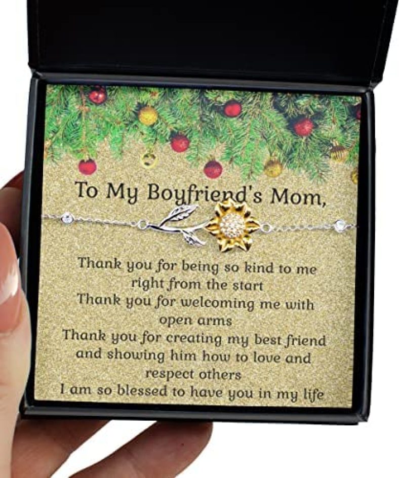 To My Boyfriend’s Mom Bracelet, gift for my boyfriend’s mom, bracelet for boyfriend’s mother, Boyfriend’s Mom Bracelet for Christmas, Birthday