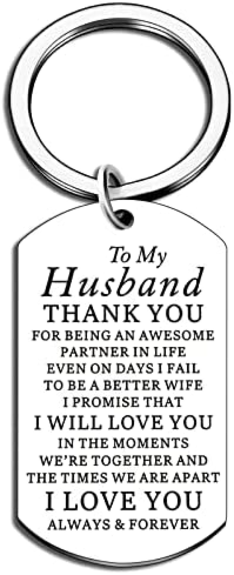 Christmas Gifts for Husband Keychain Gifts for Husband From Wife Stocking Stuffers for Husband Man Birthday Valentines Day Wedding Christmas Gifts for Husband Soulmate Man Male Hubby Romantic Gifts