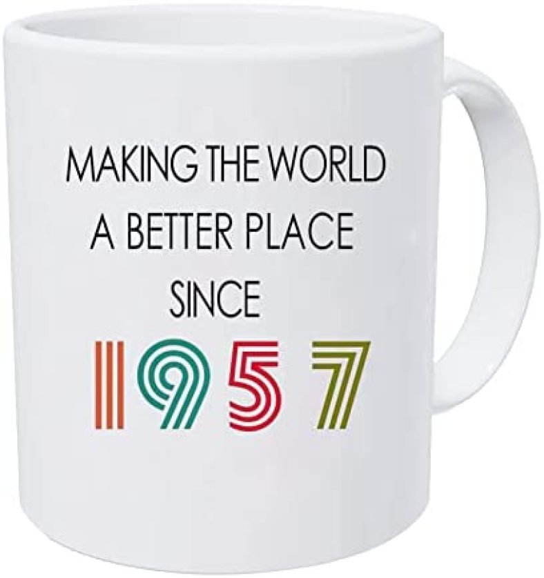 WOHR 1957 65th Birthday Gifts for Men Women Funny Turning 65 Year Old Birthday Gift Ideas Men Coffee Mug for HimHer Husband