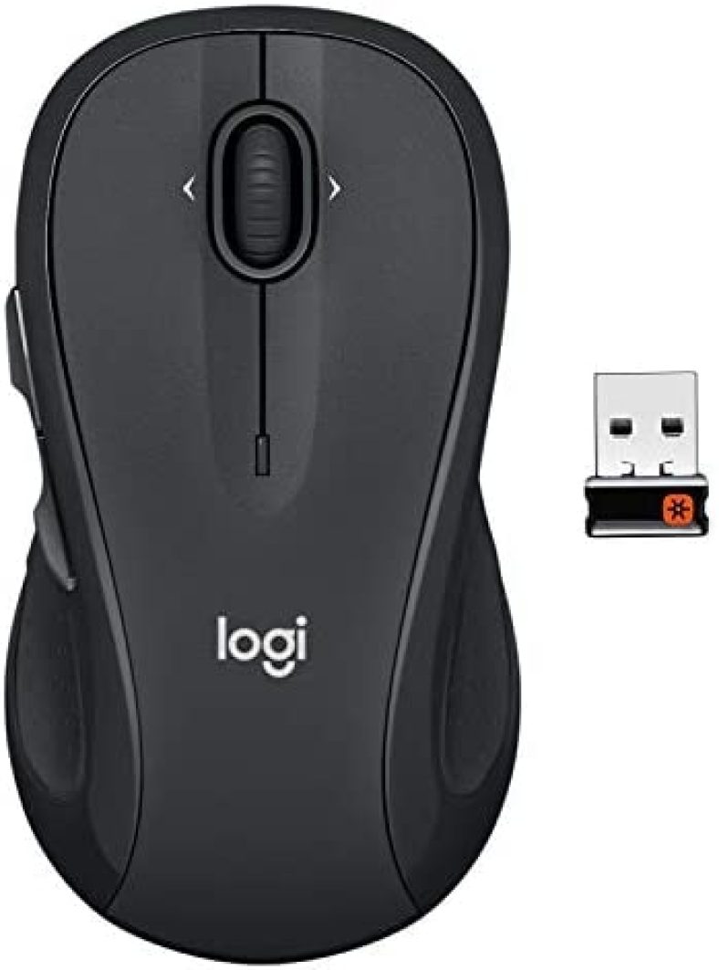 Logitech M510 Wireless Computer Mouse for PC with USB Unifying Receiver – Graphite