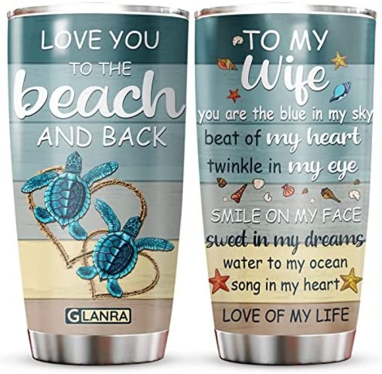 Sea Turtle Tumbler 20 oz, Turtle Mug Coffee, Gifts for Wife, Sea Turtle Gifts