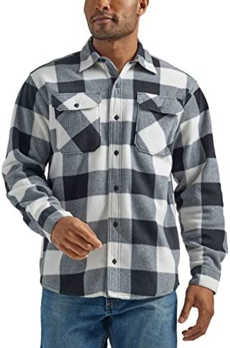 Wrangler Authentics Men’s Long Sleeve Heavyweight Fleece Shirt