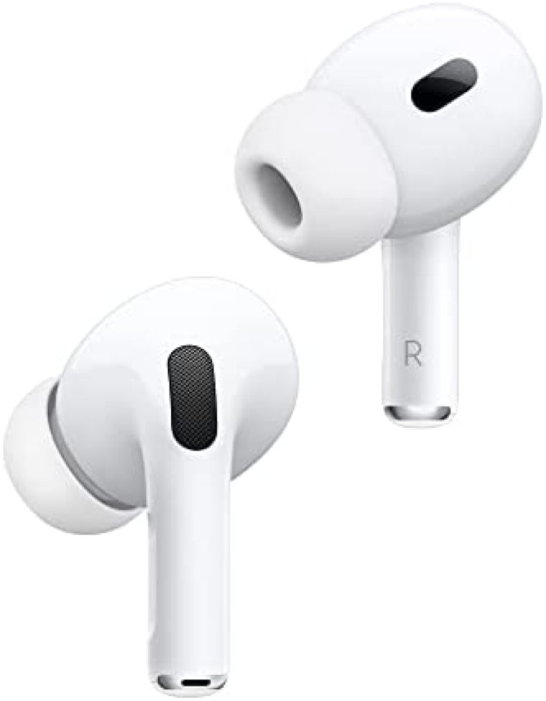 Apple AirPods Pro (2nd Generation) Wireless Earbuds, Up to 2X More Active Noise Cancelling, Adaptive Transparency, Personalized Spatial Audio, MagSafe Charging Case, Bluetooth Headphones for iPhone