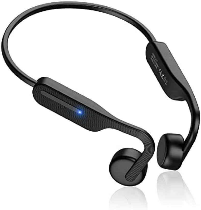 PURERINA Bone Conduction Headphones Open Ear Headphones Bluetooth 5.0 Sports Wireless Earphones with Built-in Mic, Sweat Resistant Headset for Running, Cycling, Hiking, Driving