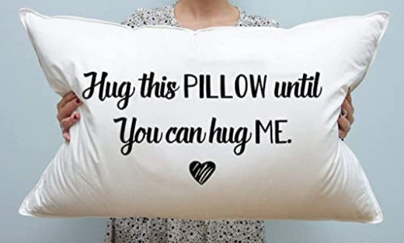 Boyfriend Long Distance Relationship Gifts, Hug This Pillow Until You can Hug me Cuddle Pillow,Perfect I Love You Gifts and Boyfriend Birthday Gifts