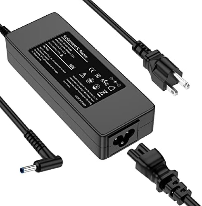 90W AC Adapter Laptop Charger for HP Pavilion 17 15 17-e110dx 17-e117dx 17-e118dx 17-e016dx 17-e119wm 17-e049wm 15-e043cl Envy 17 15 17-j153cl 17-j043cl 15-p214dx TouchSmart Power Supply Cord