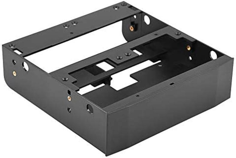 5.25” to 3.5”/ 2.5” Bay Adapter 5.25″ FloppyDrive to Dual 2.5 x 3.5 HDD/SSD Bay Cover Computer Mounting Bracket Kit Supports 7mm 15mm 2.5inch HDD for PC.