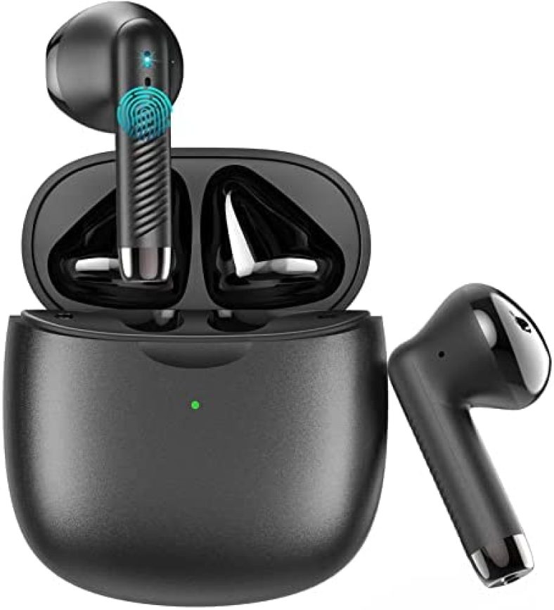 Wireless Earbuds, Bluetooth 5.3 Earbuds Stereo Bass, Bluetooth Headphones in Ear Noise Cancelling Mic, Earphones IP7 Waterproof Sports, 32H Playtime USB C Mini Charging Case Ear Buds for Android iOS