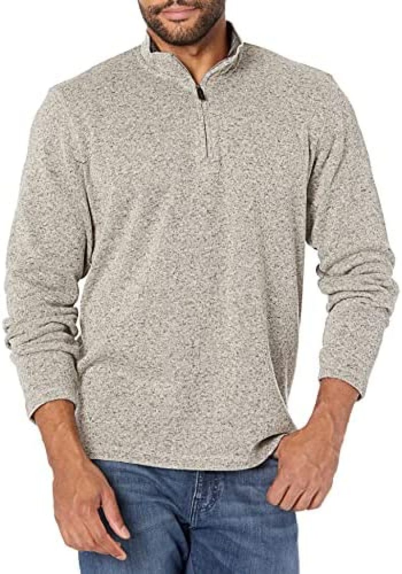 Wrangler Authentics Men’s Long Sleeve Fleece Quarter-Zip