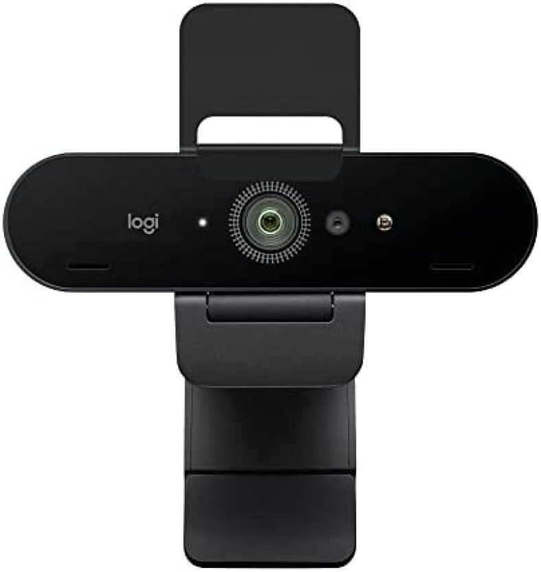 Logitech Brio 4K Webcam, Ultra 4K HD Video Calling, Noise-Canceling mic, HD Auto Light Correction, Wide Field of View, Works with Microsoft Teams, Zoom, Google Voice, PC/Mac/Laptop/Macbook/Tablet