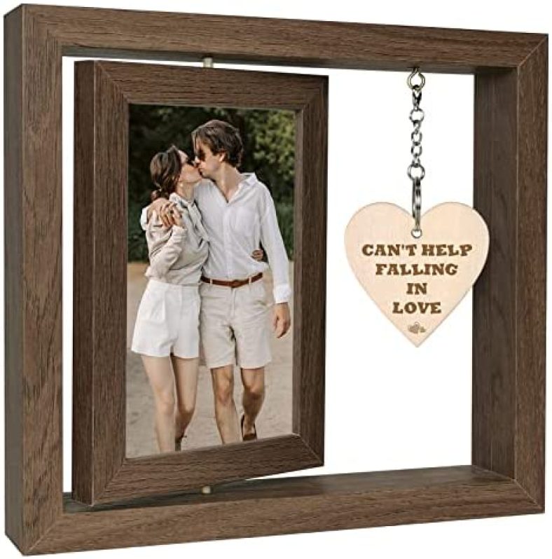 EYITUPC Can’t Help Falling in Love Gifts for him, Anniversary Frame Romantic Gifts for Her Boyfriend Girlfriend – Display 4×6