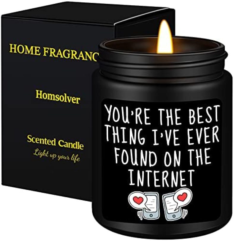 Homsolver Anniversary Romantic Gifts for Him,I Love You Gifts Ideas for Him Husband Boyfriend Fiance Couple,Funny Birthday Engagement Gifts for Men,Naughty Candles Gifts for Men