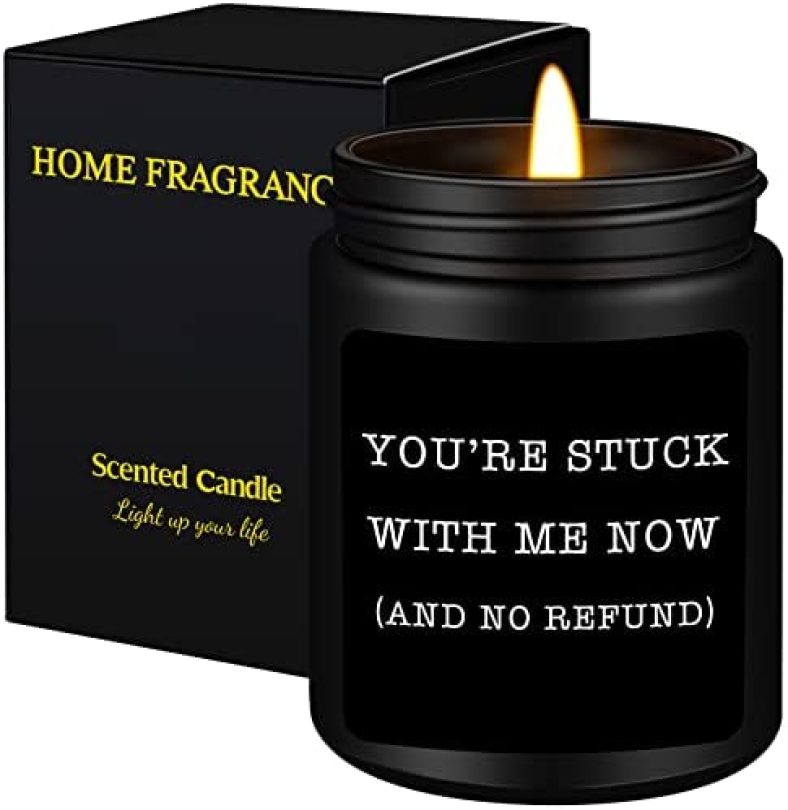 Mothers Day Gifts for Him Men-Anniversary Romantic Gifts for Men Husband Boyfriend Fiance, Valentines Day Wedding Thanksgiving Christmas Birthday Gifts for Him, Birthday Candle Gifts for Men (Black)