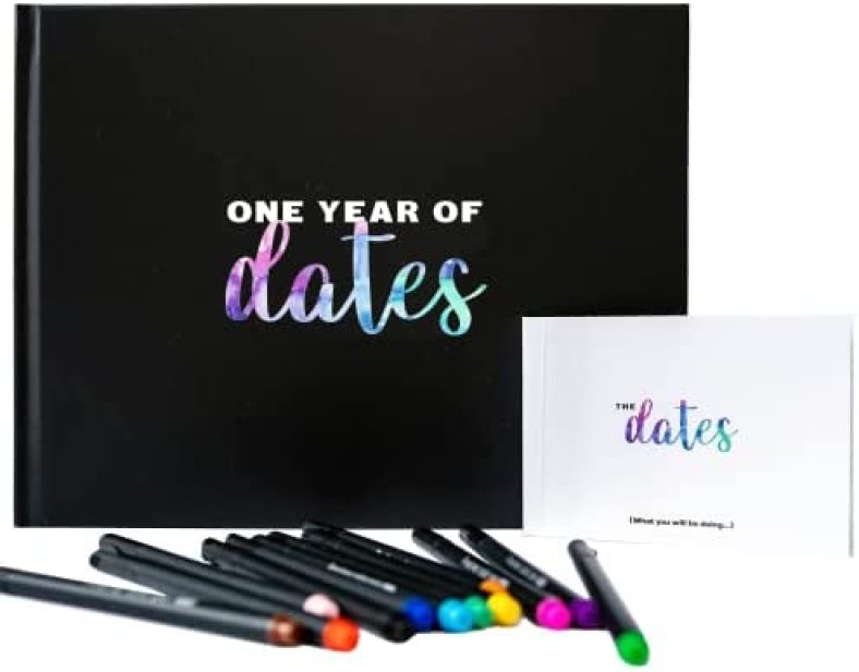 One Year of Dates by Why Don’t We. Fun Couple Date Night Ideas & Couples Activities with Scrapbook Album. Adventure Date book for couples | Anniversary. Gifts for her