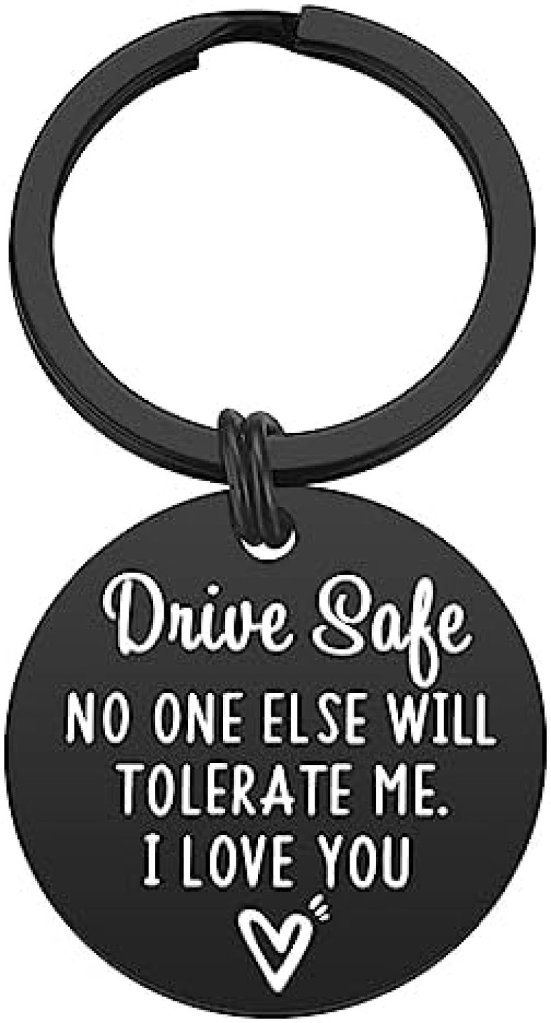 iJuqi Valentine’s Day Gifts for Him Men – Drive Safe Keychain Boyfriend Gifts Boyfriend Husband Gifts from Girlfriend Wife